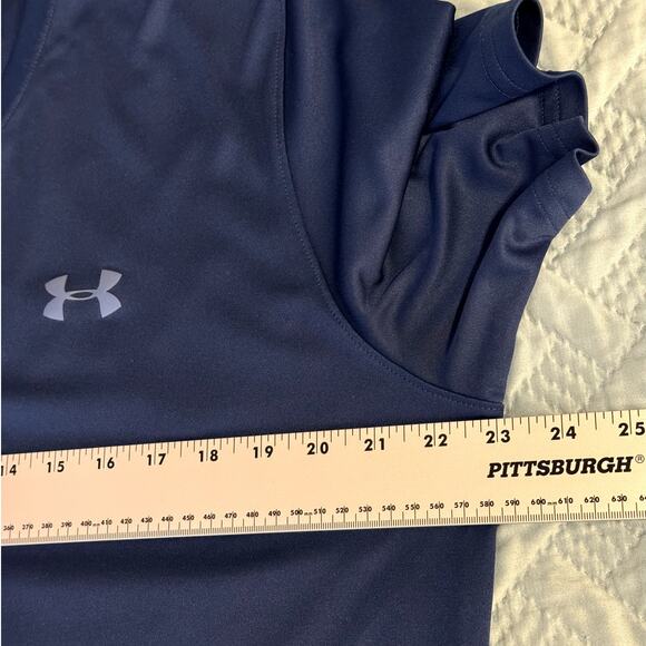 Under Armour  Mens Heat Gear Loose Fit Navy Blue short sleeve t-shirt Size Large - Picture 7 of 8